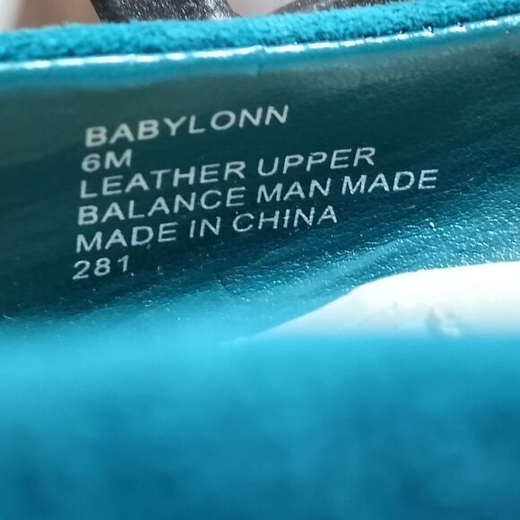 STEVE MADDEN BABYLON TEAL GREEN SUADE PLATFORM HEELS SZ.6M GUC - Picture 7 of 9